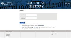 Desktop Screenshot of americanhistory.abc-clio.com
