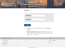 Tablet Screenshot of issues.abc-clio.com